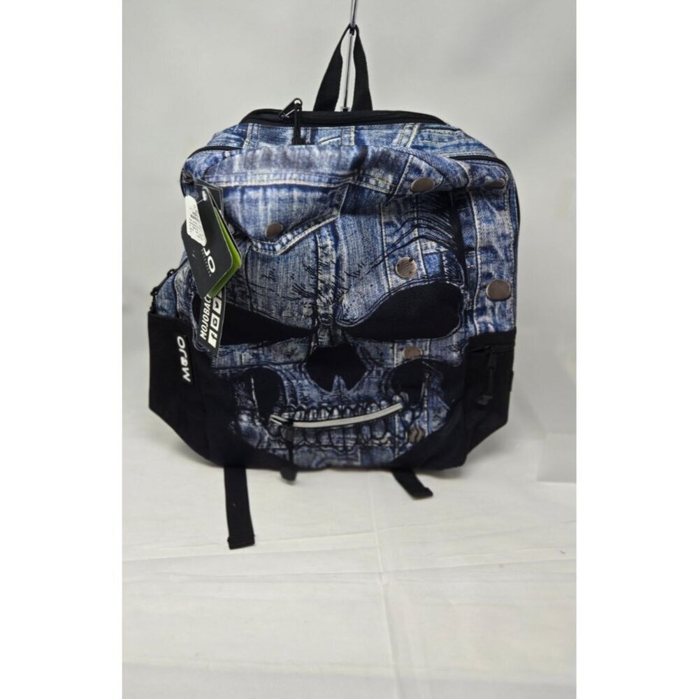 Mojo icon skull Full Size Padded school Backpack 18" x 17" - Picture 3 of 14